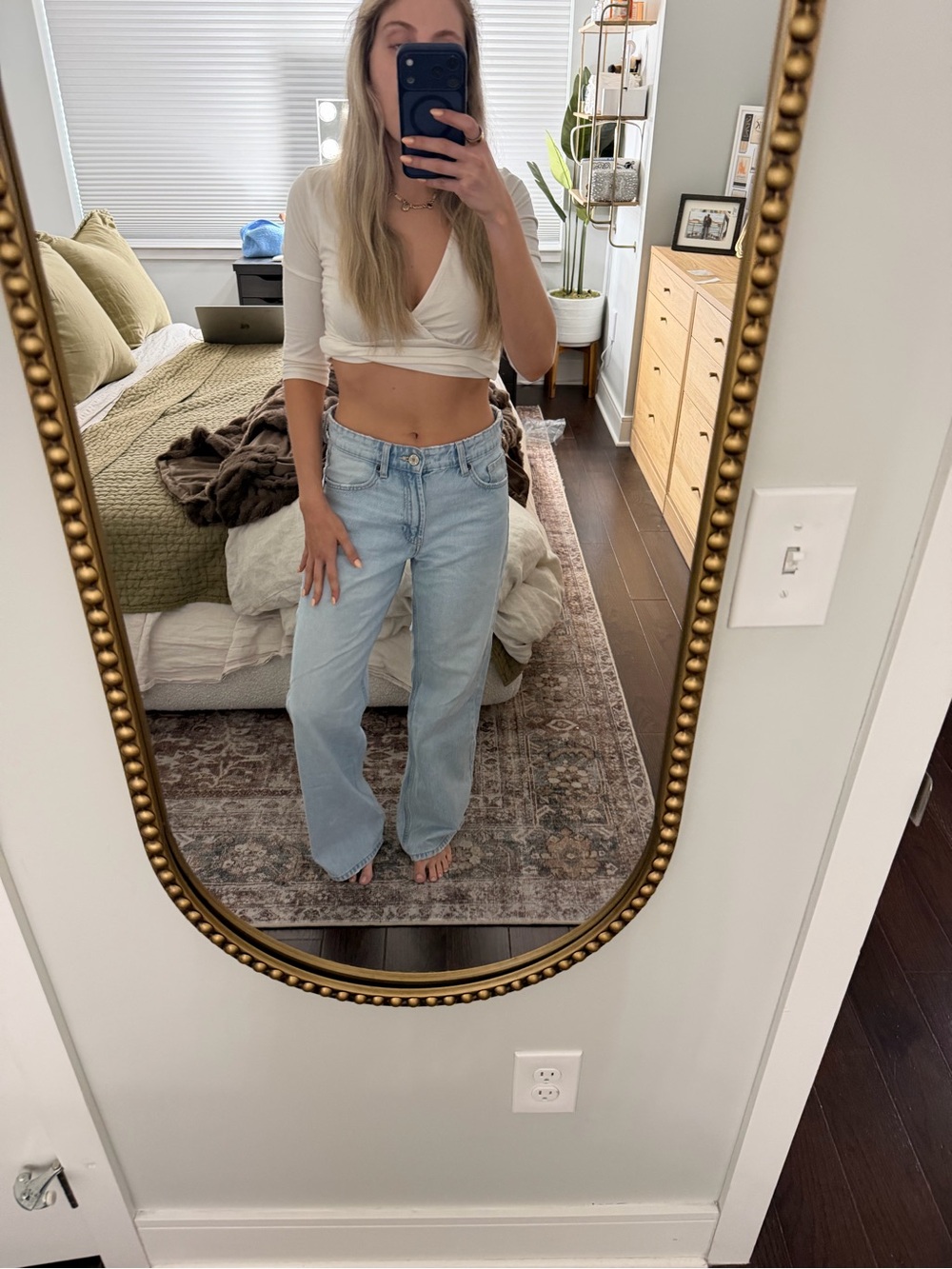 Light Wash Zara Low Rise Relaxed Fit